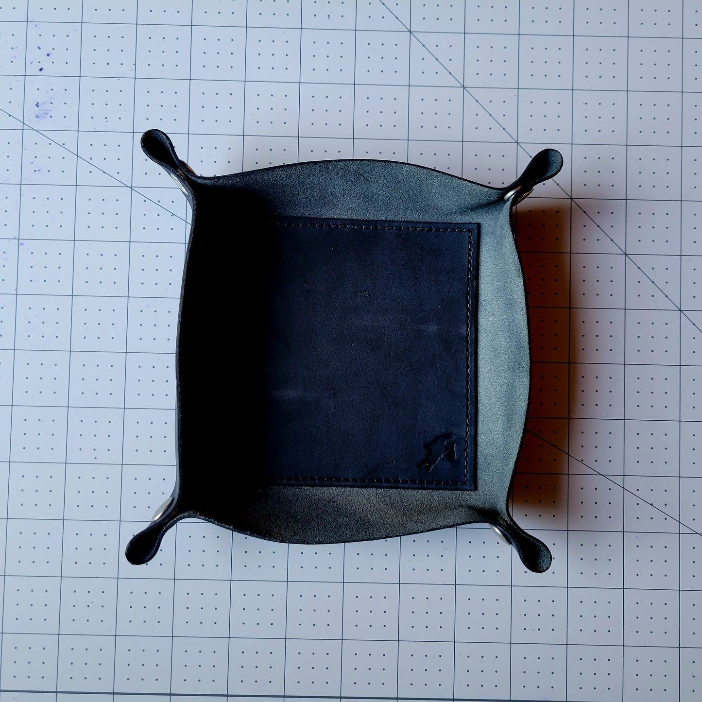 Multipurpose Leather Tray - The Abyss