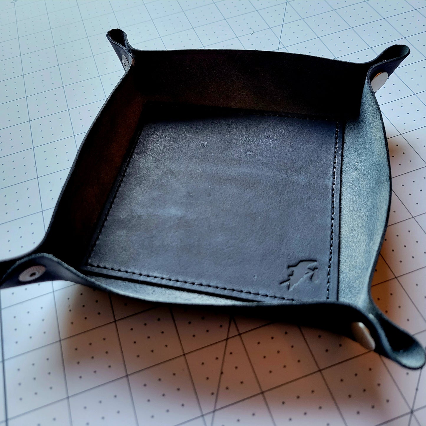 Multipurpose Leather Tray - The Abyss